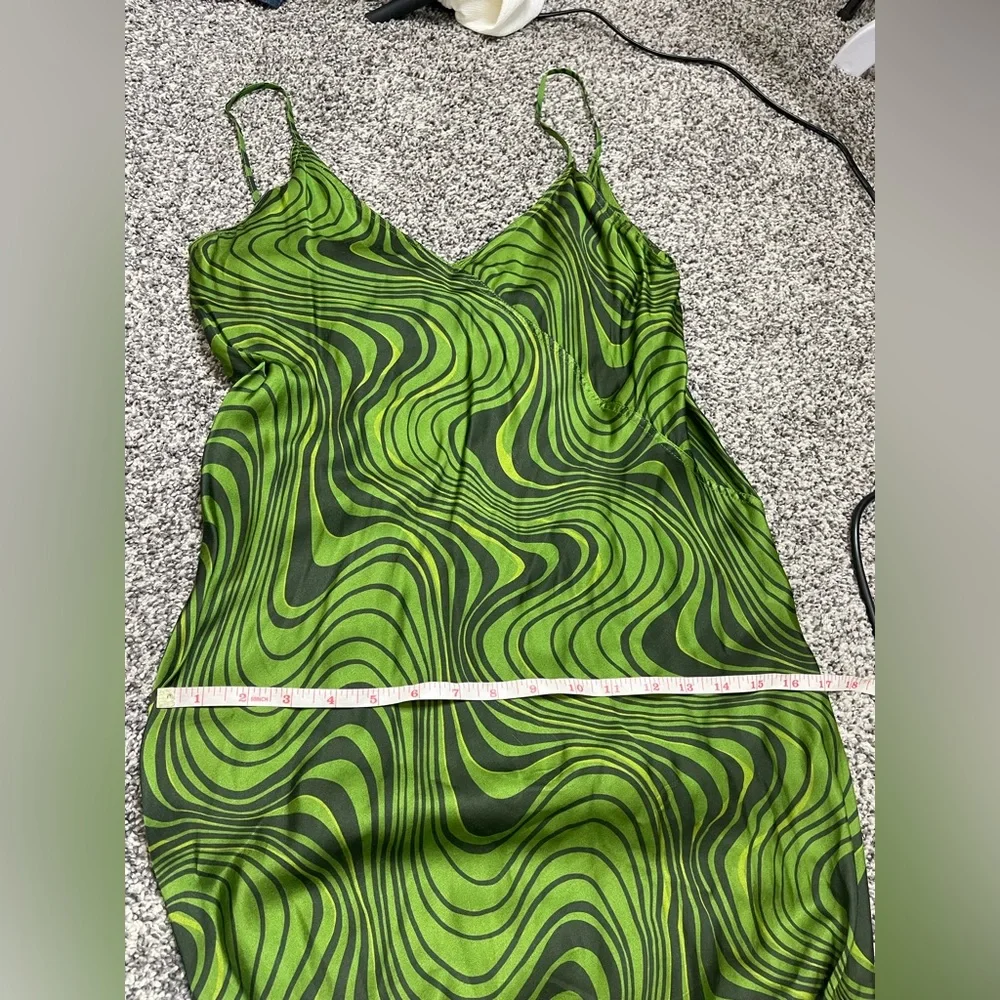 Zara Women’s printed midi Slip dress size small Grunge Abstract Blogger Hot - Picture 10 of 12